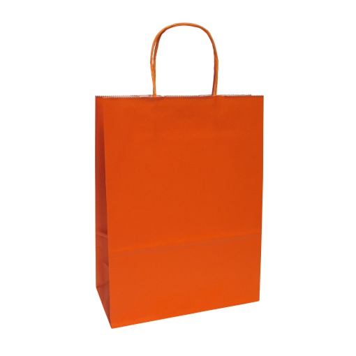 Saco de Papel Asa Torcida 138 Laranja 27x12x37cm