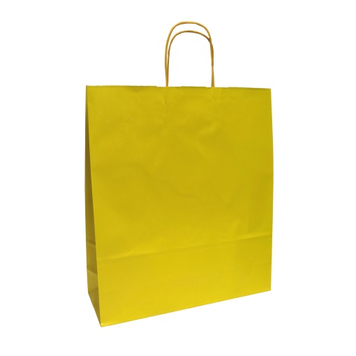 Saco de Papel Asa Torcida 137 Amarelo 36x12x41cm