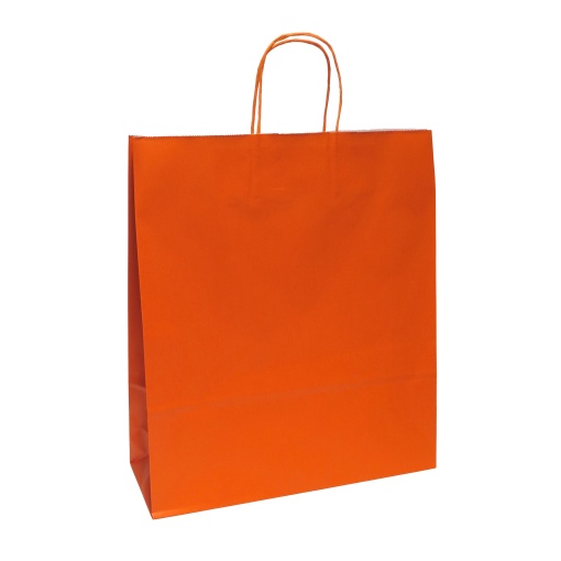 Saco de Papel Asa Torcida 138 Laranja 36x12x41cm