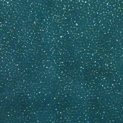 Tule com Glitter Petróleo/Dourado 1x1,60m