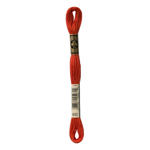 Linha de Bordar DMC Mouliné 117MC Laranja 900