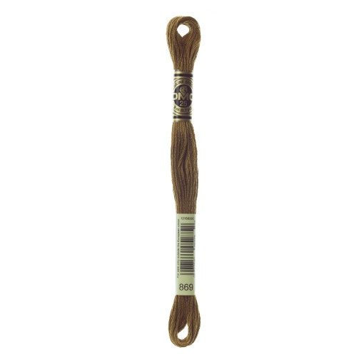 Linha de Bordar DMC Mouliné 117MC Castanho 869