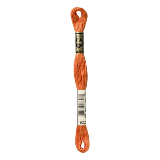 Linha de Bordar DMC Mouliné 117MC Laranja 922