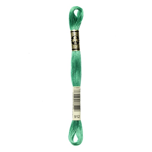 Linha de bordar DMC Mouliné 117MC verde 912