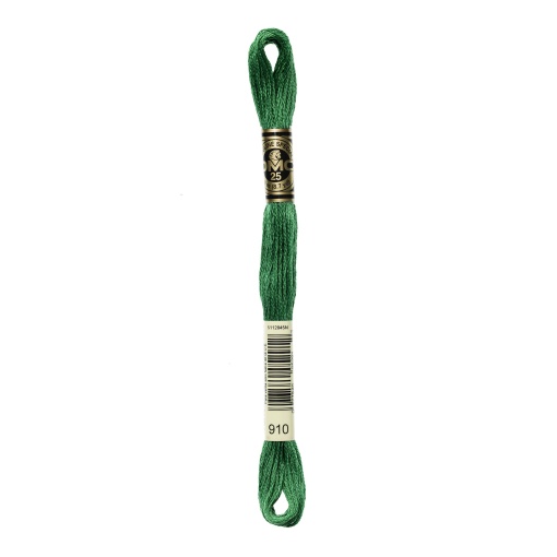 Linha de bordar DMC Mouliné 117MC verde 910