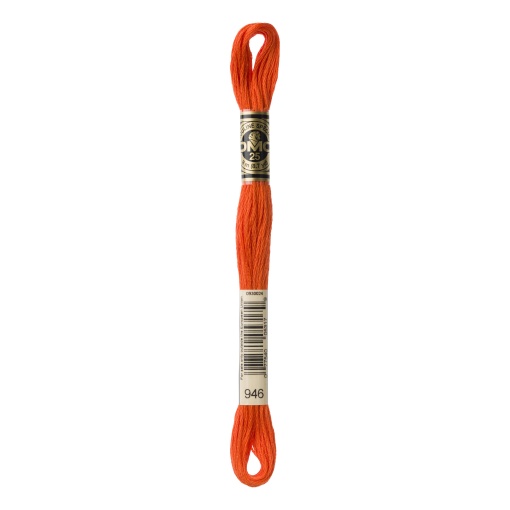Linha de Bordar DMC Mouliné 117MC Laranja 946