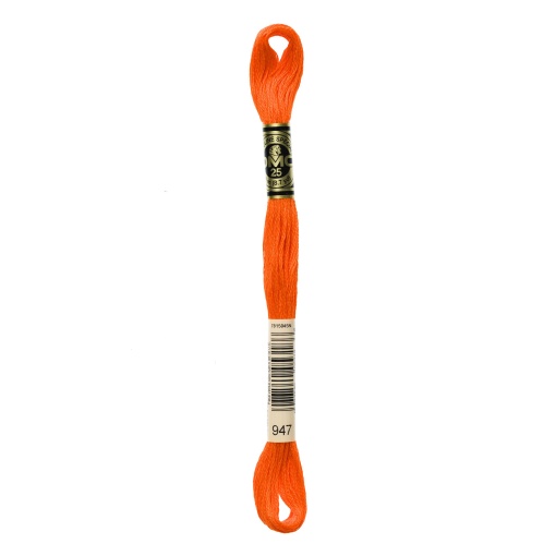 Linha de Bordar DMC Mouliné 117MC Laranja 947