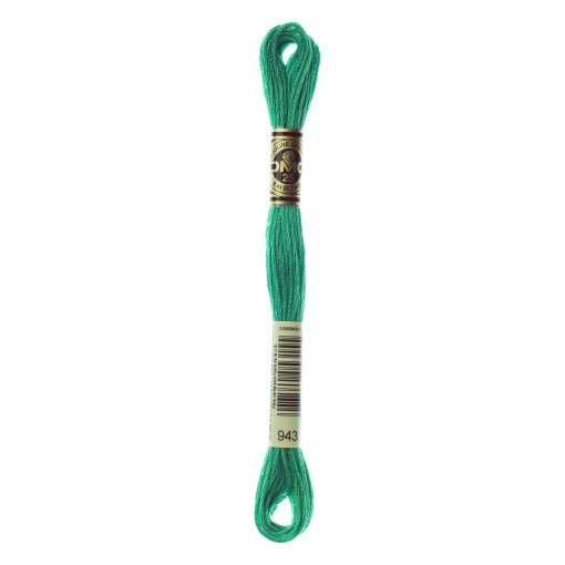 Linha de bordar DMC Mouliné 117MC verde 943