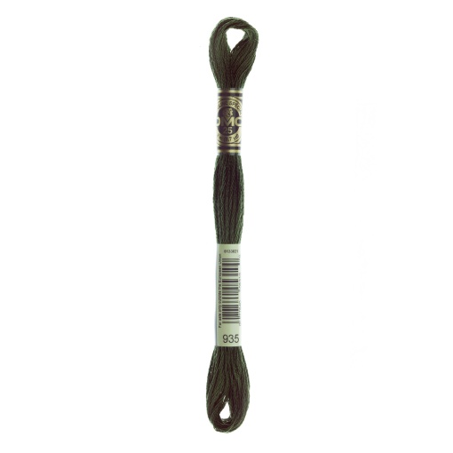 Linha de bordar DMC Mouliné 117MC verde 935