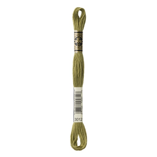 Linha de bordar DMC Mouliné 117MC verde 3012