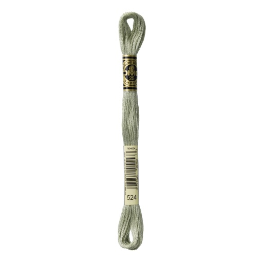 Linha de bordar DMC Mouliné 117MC verde 524