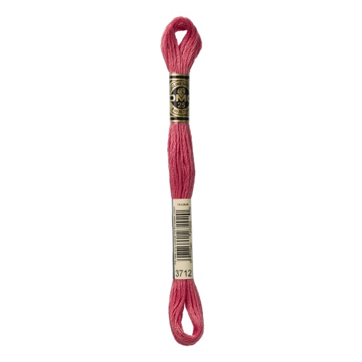 Linha de bordar DMC Mouliné 117MC rosa 3712