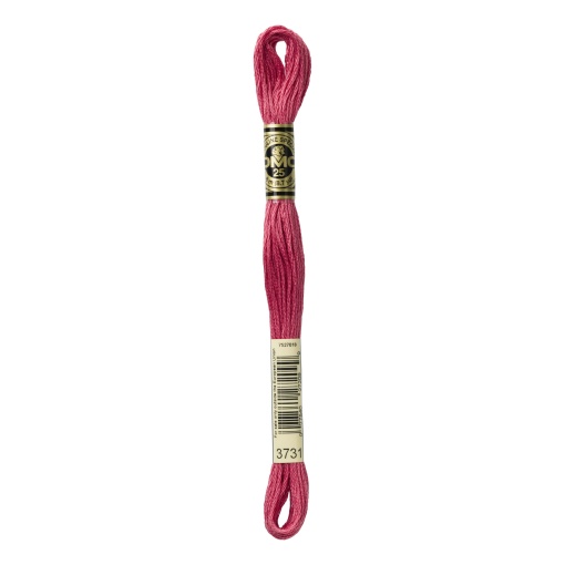 Linha de bordar DMC Mouliné 117MC rosa 3731