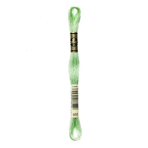 Linha de bordar DMC Mouliné 117MC verde 955