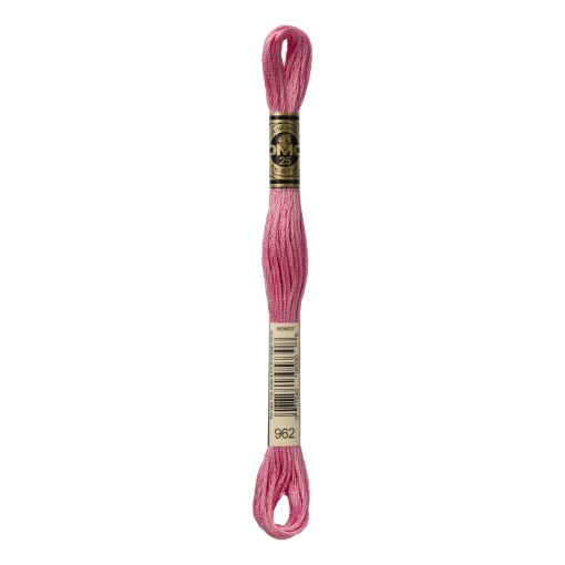 Linha de bordar DMC Mouliné 117MC rosa 962