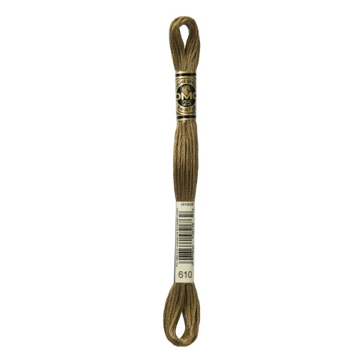 Linha de Bordar DMC Mouliné 117MC Castanho 610