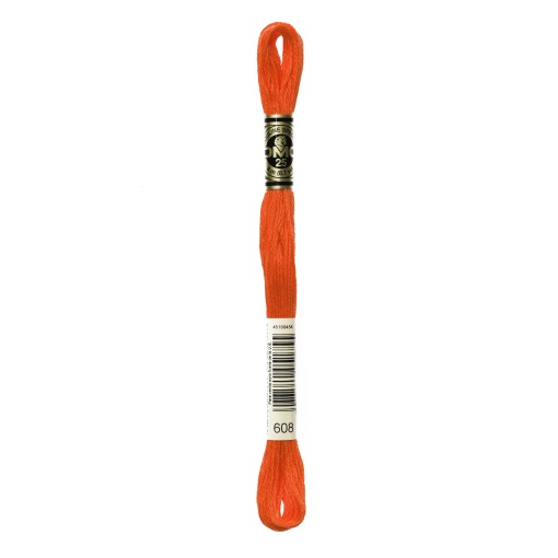 Linha de Bordar DMC Mouliné 117MC Laranja 608