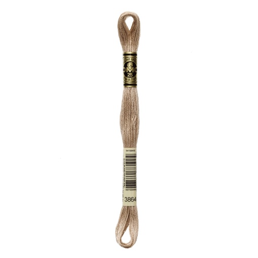 Linha de Bordar DMC Mouliné 117MC Castanho Claro 3864