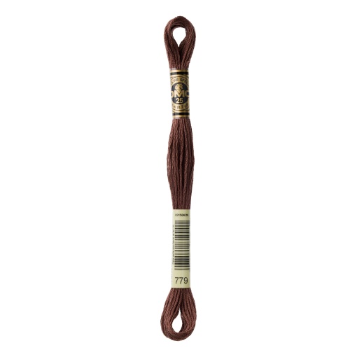 Linha de Bordar DMC Mouliné 117MC Castanho 779