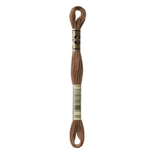 Linha de Bordar DMC Mouliné 117MC Castanho 3862