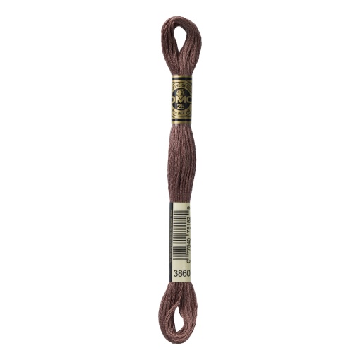 Linha de Bordar DMC Mouliné 117MC Castanho 3860