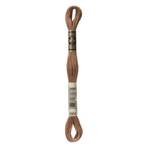 Linha de Bordar DMC Mouliné 117MC Castanho 3863