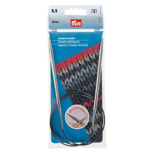 Agulha de tricot circular PRYM 5,5mm 80cm