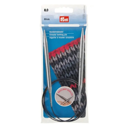 Agulha de tricot circular PRYM 8mm 80cm