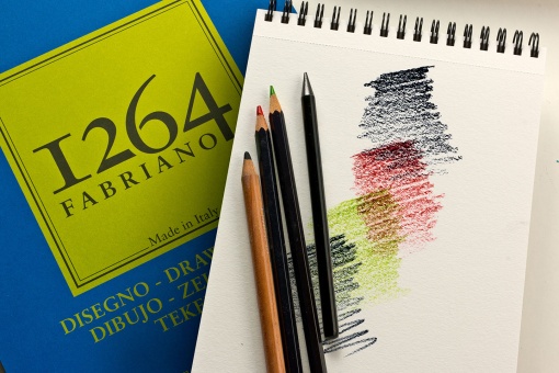 Bloco de Desenho Espiral FABRIANO 1264 Drawing Paper A3 180g 50 folhas