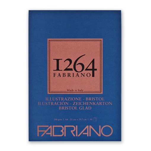 Bloco de Desenho FABRIANO 1264 BRISTOL A4 200g 50 folhas