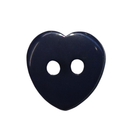 Botão Coração 12mm Azul Escuro COSE