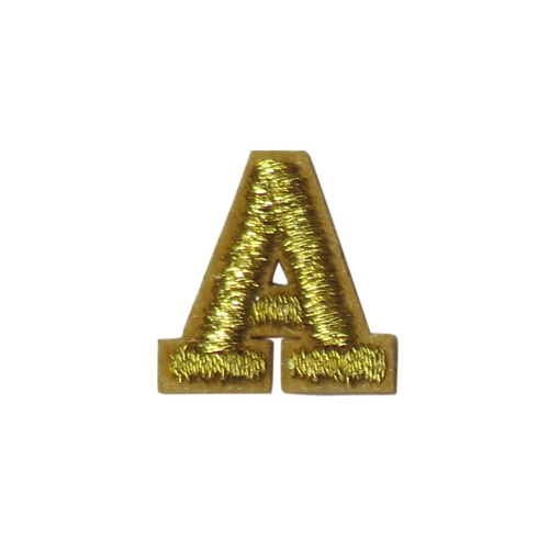 Aplicação de Tecido Termocolante Letra A Dourado