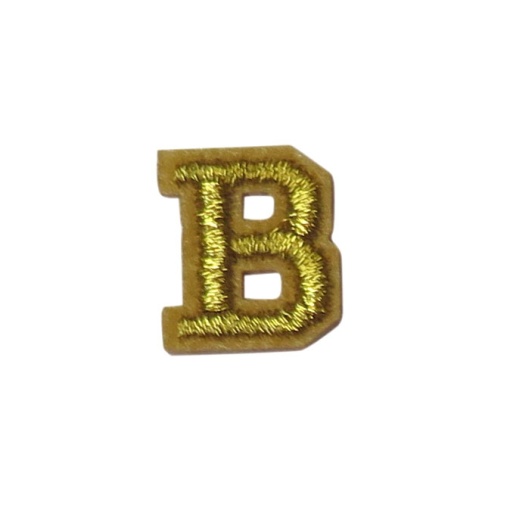 Aplicação de Tecido Termocolante Letra B Dourado