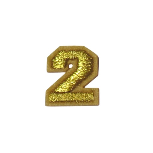 Aplicação de tecido termocolante nº 2 dourado
