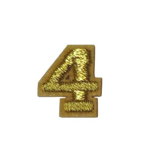 Aplicação de tecido termocolante nº 4 dourado