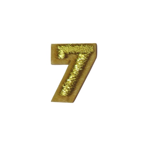 Aplicação de tecido termocolante nº 7 dourado