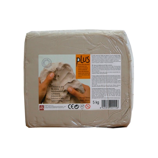 Argila natural secagem ao ar branca 5kg SIO-2 PLUS
