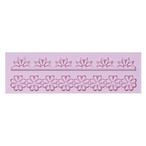 Molde de silicone florinhas 16,5x5,5cm LG