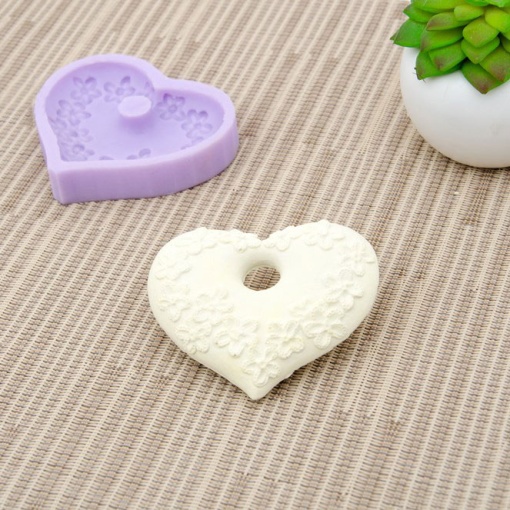 Molde de silicone coração 8x6,5x21,2cm LG