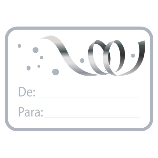 Etiquetas adesivas em rolo De/Para prateado (200 unidades) JOL