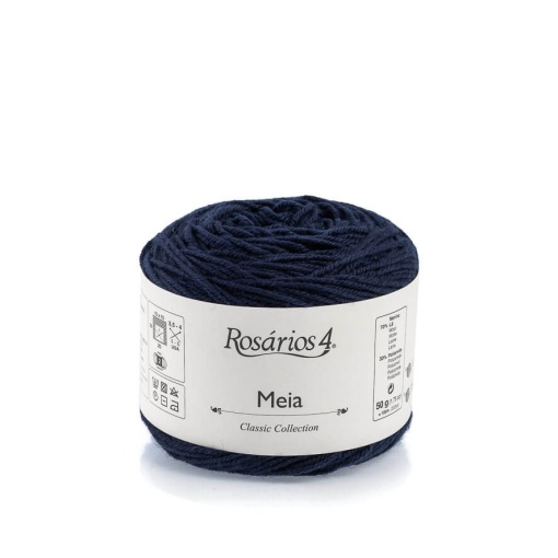 Fio de Tricot Rosários 4 Meia 50g Azul Marinho 12