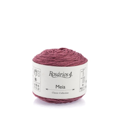 Fio de Tricot Rosários 4 Meia 50g Rosa Velho 22
