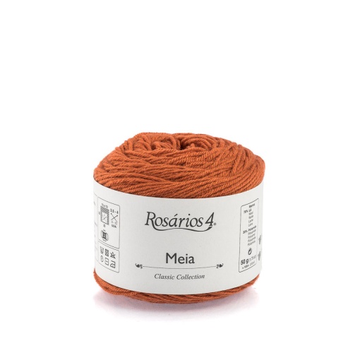 Fio de Tricot Rosários 4 Meia 50g Laranja Escuro 25