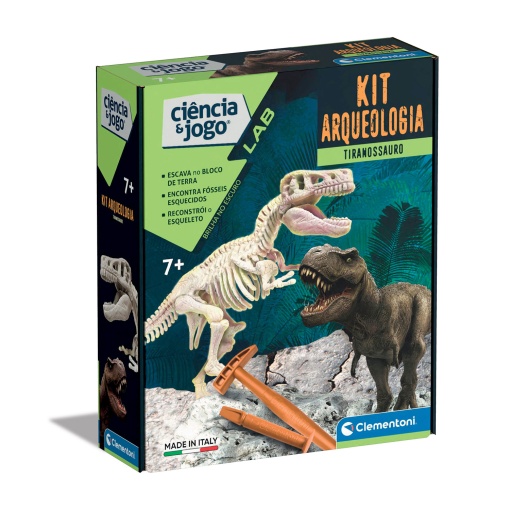 Kit Arqueologia Tiranossauro CLEMENTONI Ciência & Jogo Lab