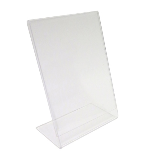 Moldura acrílica 12x18cm porta-folhetos vertical