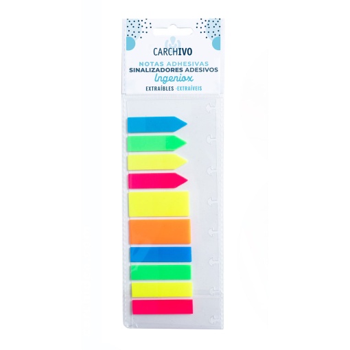 Index para caderno INGENIOX cores neon