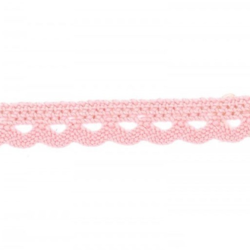 Fita de Renda HILOGAR Azahara 12mm Rosa Bebé (metro)