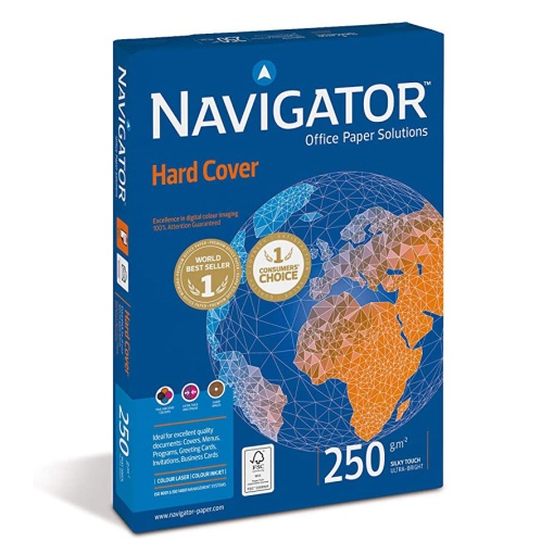 Papel Fotocópia A4 250g NAVIGATOR Hard Cover Branco 125 folhas