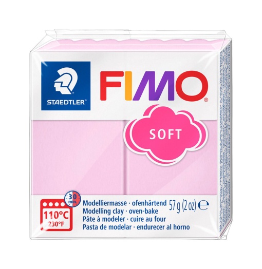 Pasta de Modelar FIMO Soft Pastel 205 Rosa Claro 57g