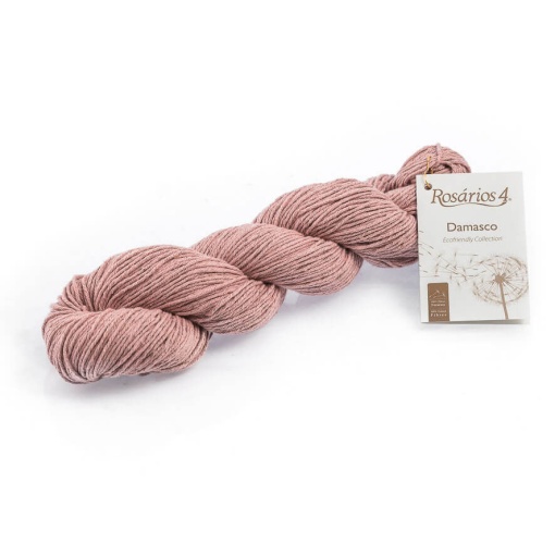 Fio de tricot ROSÁRIOS 4 Damasco liso 100g rosa velho 81